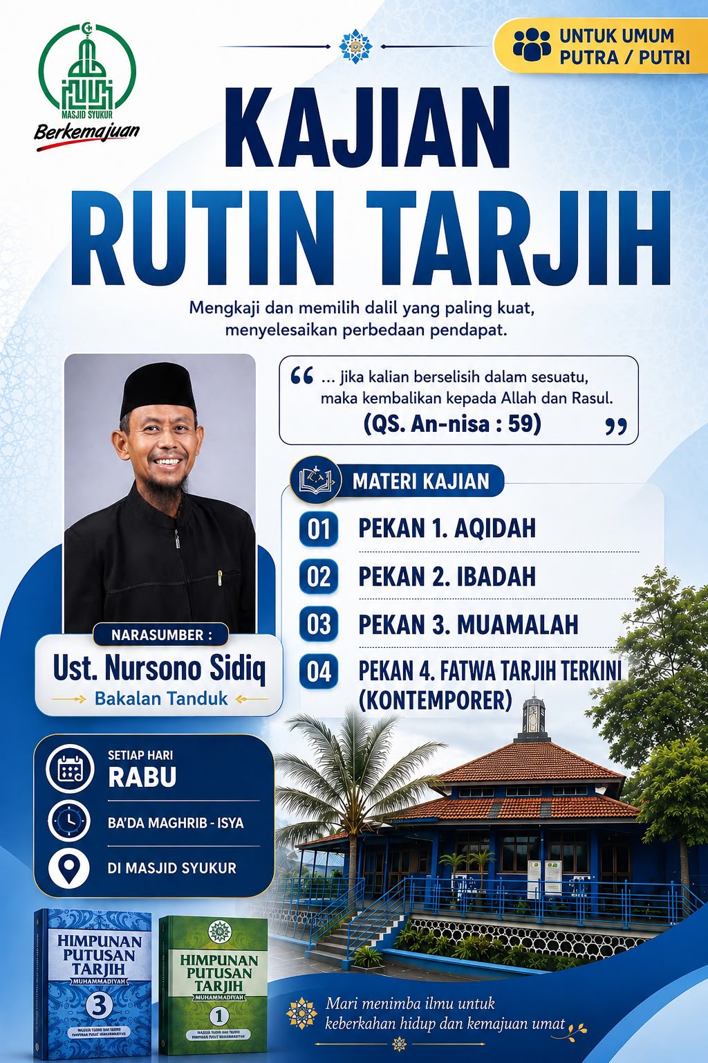Kajian Rutin Tarjih Masjid Syukur