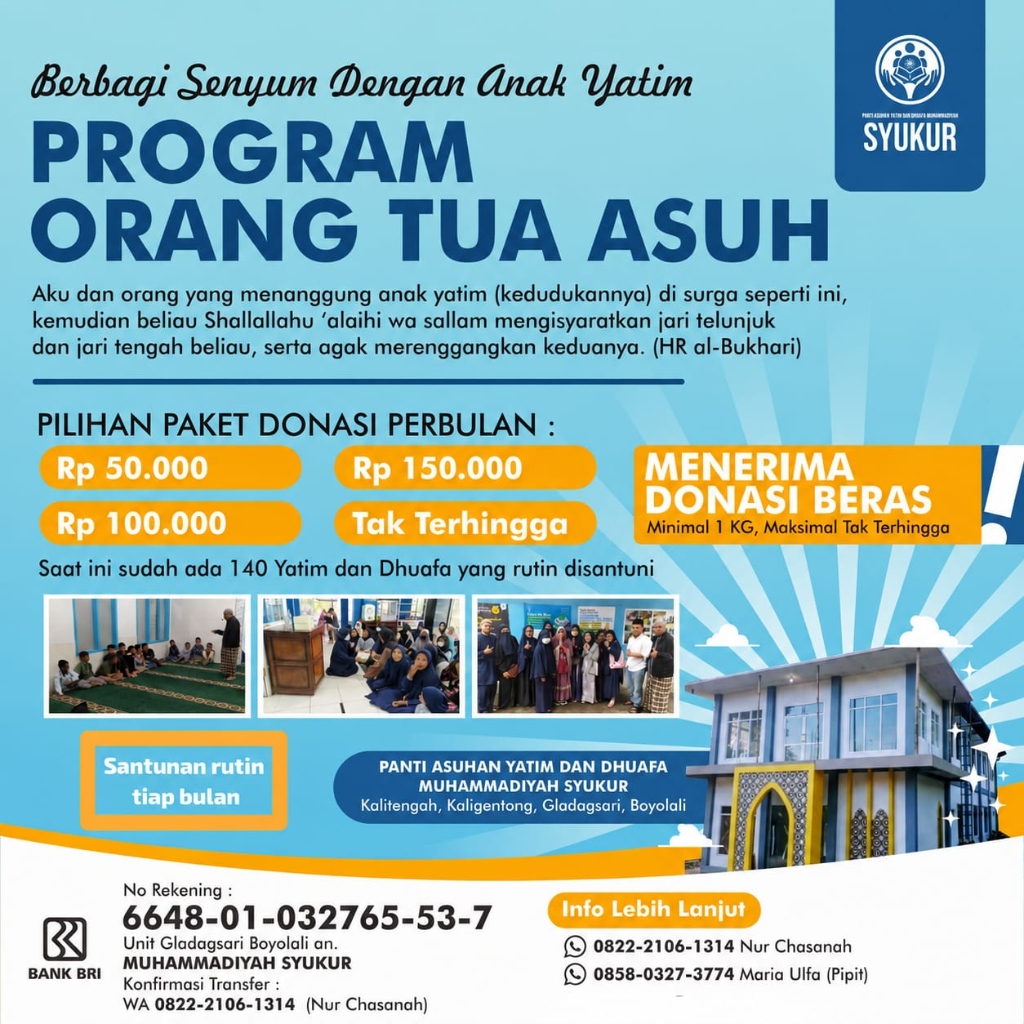 Program Orang Tua Asuh Yatim dan Dhuafa
